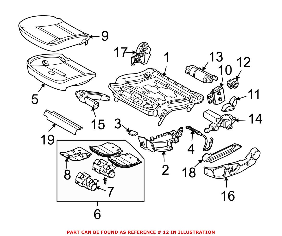 BMW Lumbar Support Switch - Passenger Side 61318360877